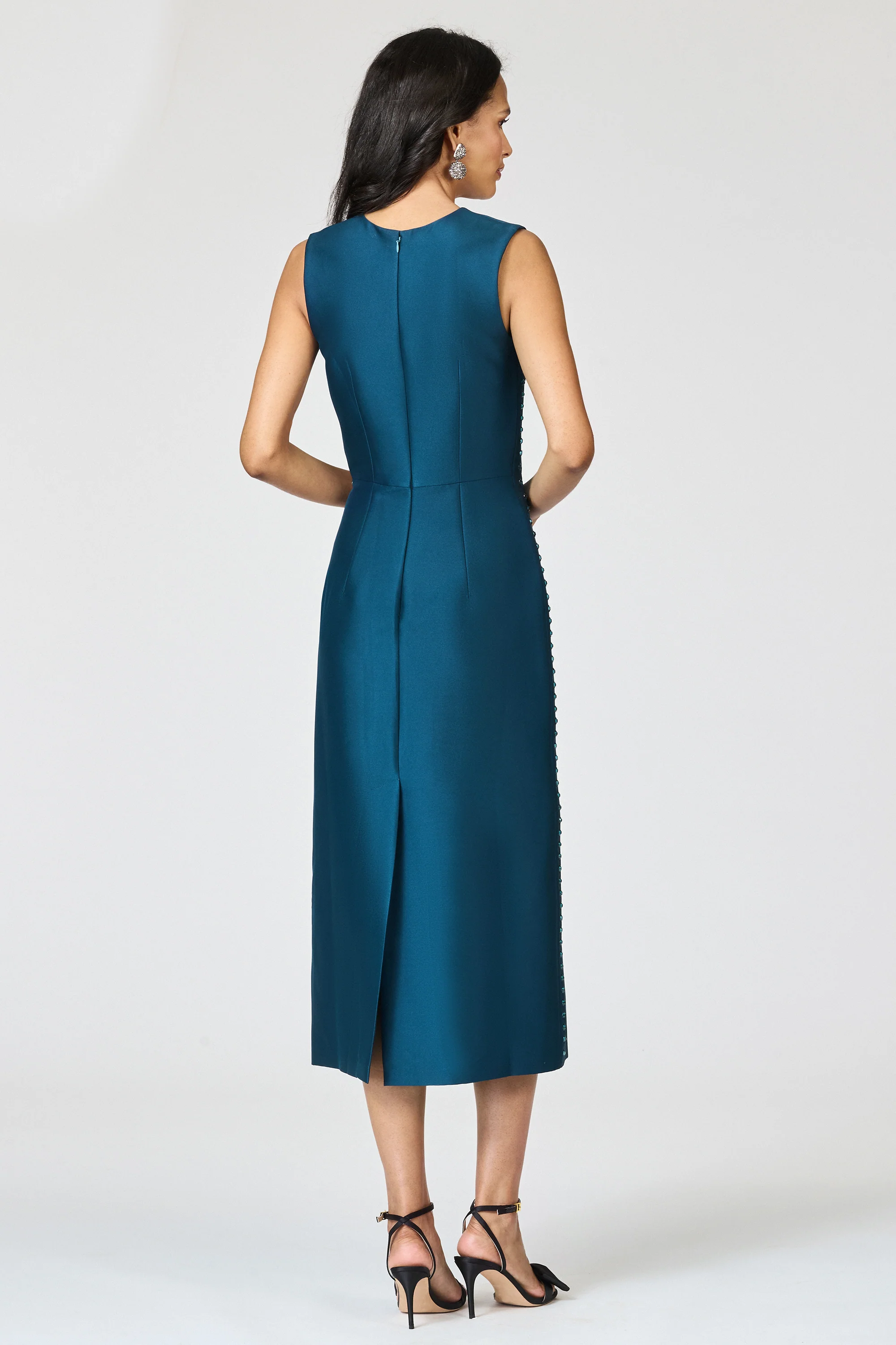 ALBA DRESS - BOTTLE GREEN - Image 3