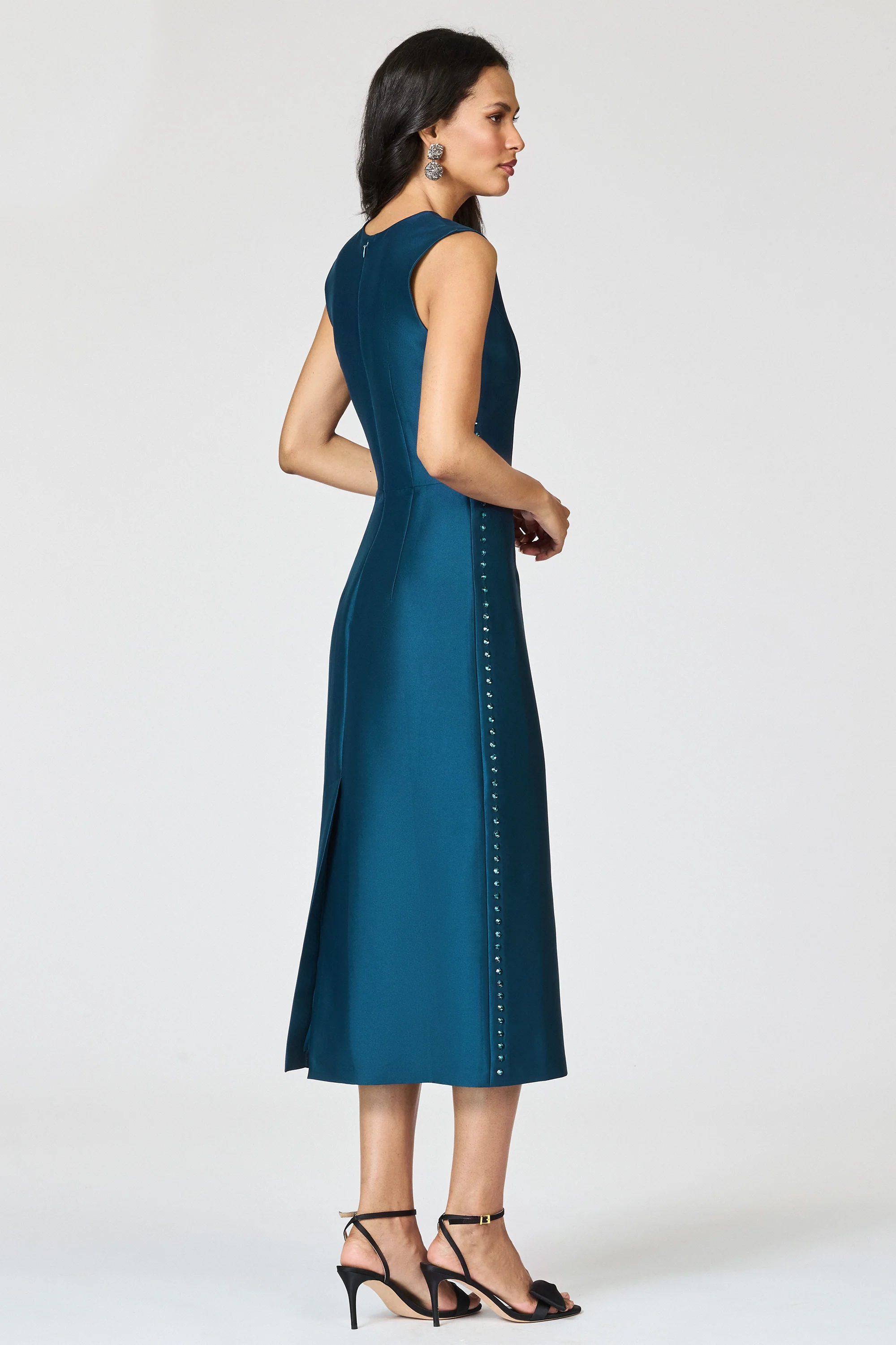 ALBA DRESS - BOTTLE GREEN - Image 4