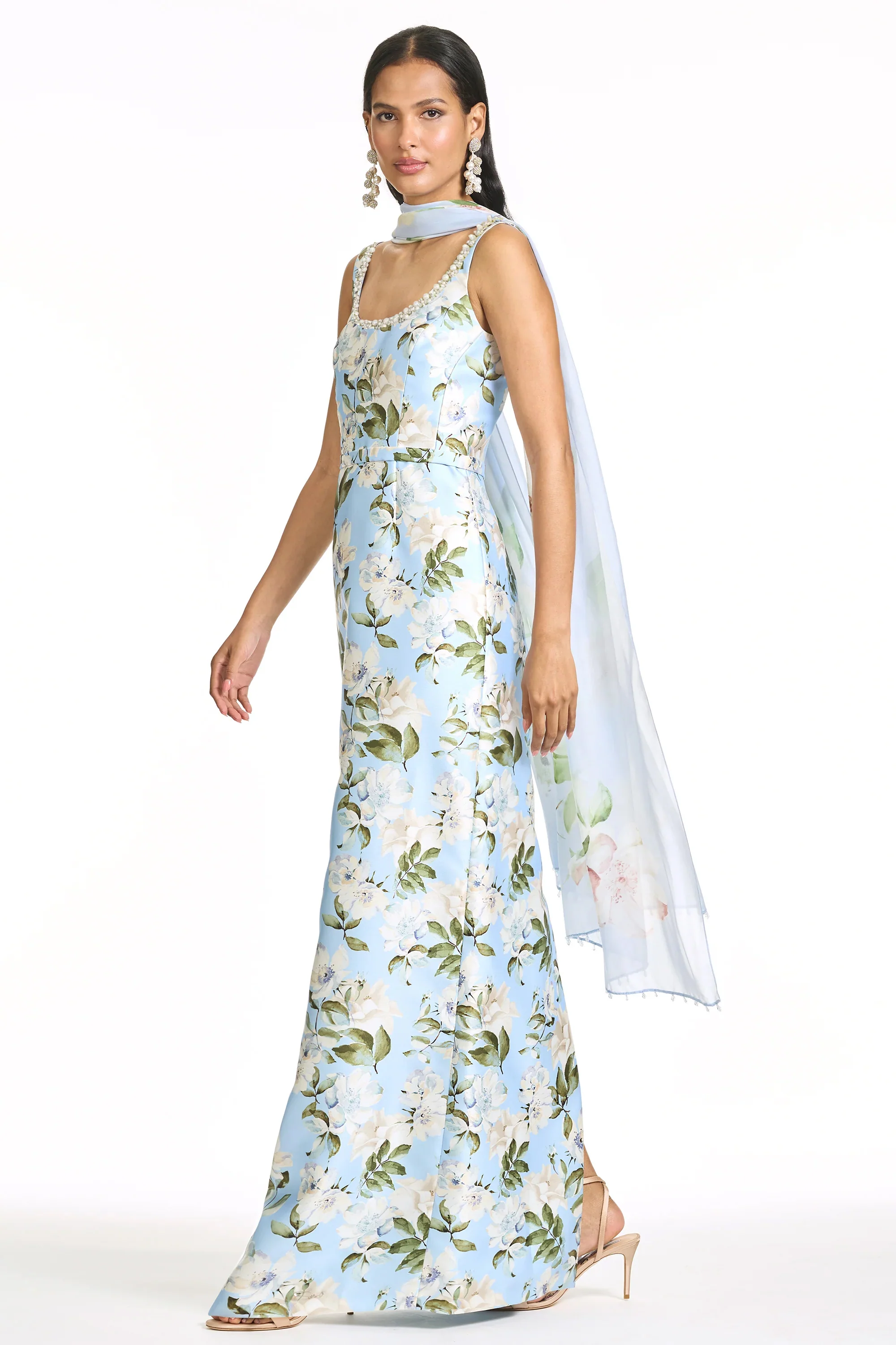 EMBELLISHED LANA GOWN - SKY CAMELLIA - Image 4