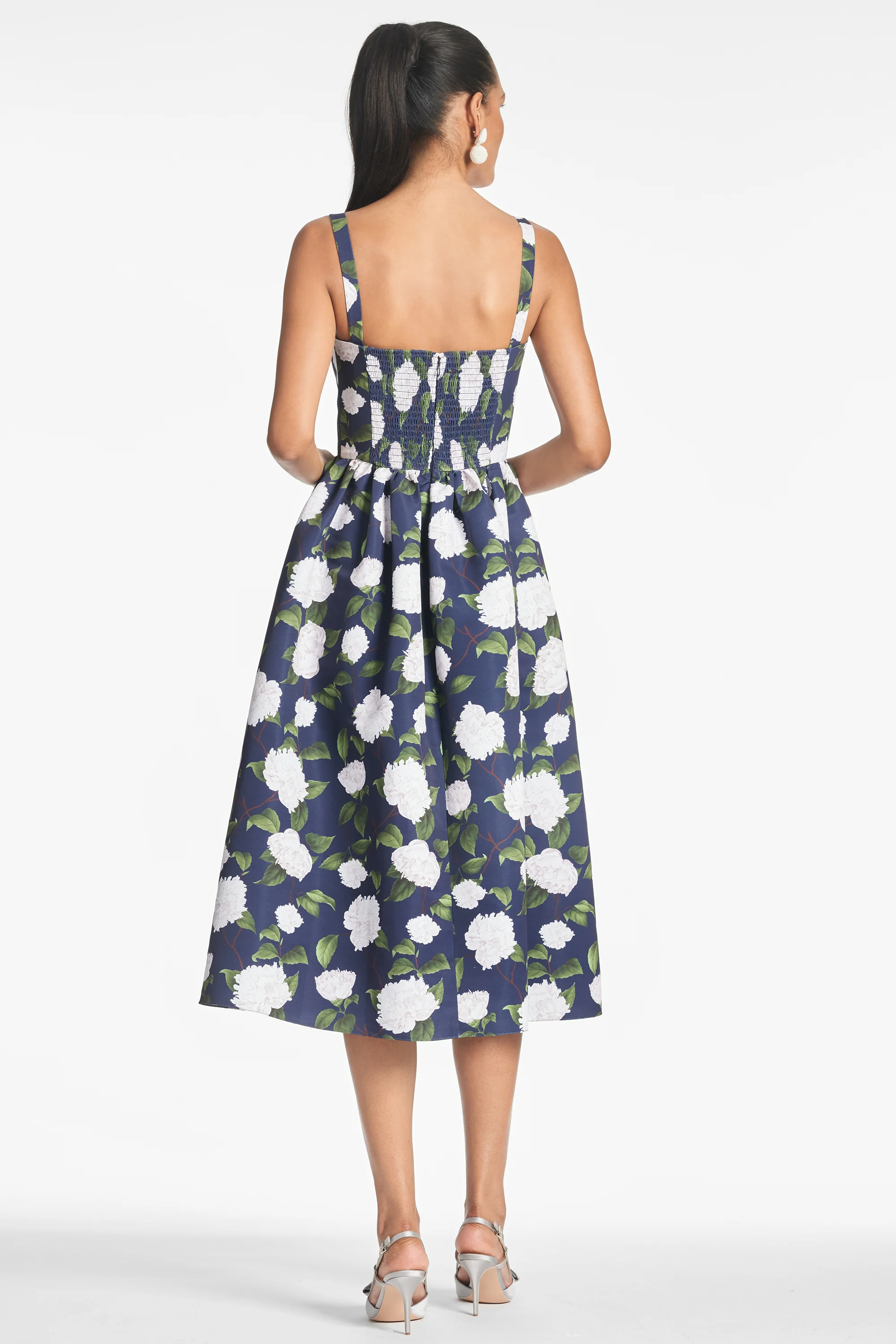 Olena Dress - Navy/Ivory Moonlit Garden - Image 5