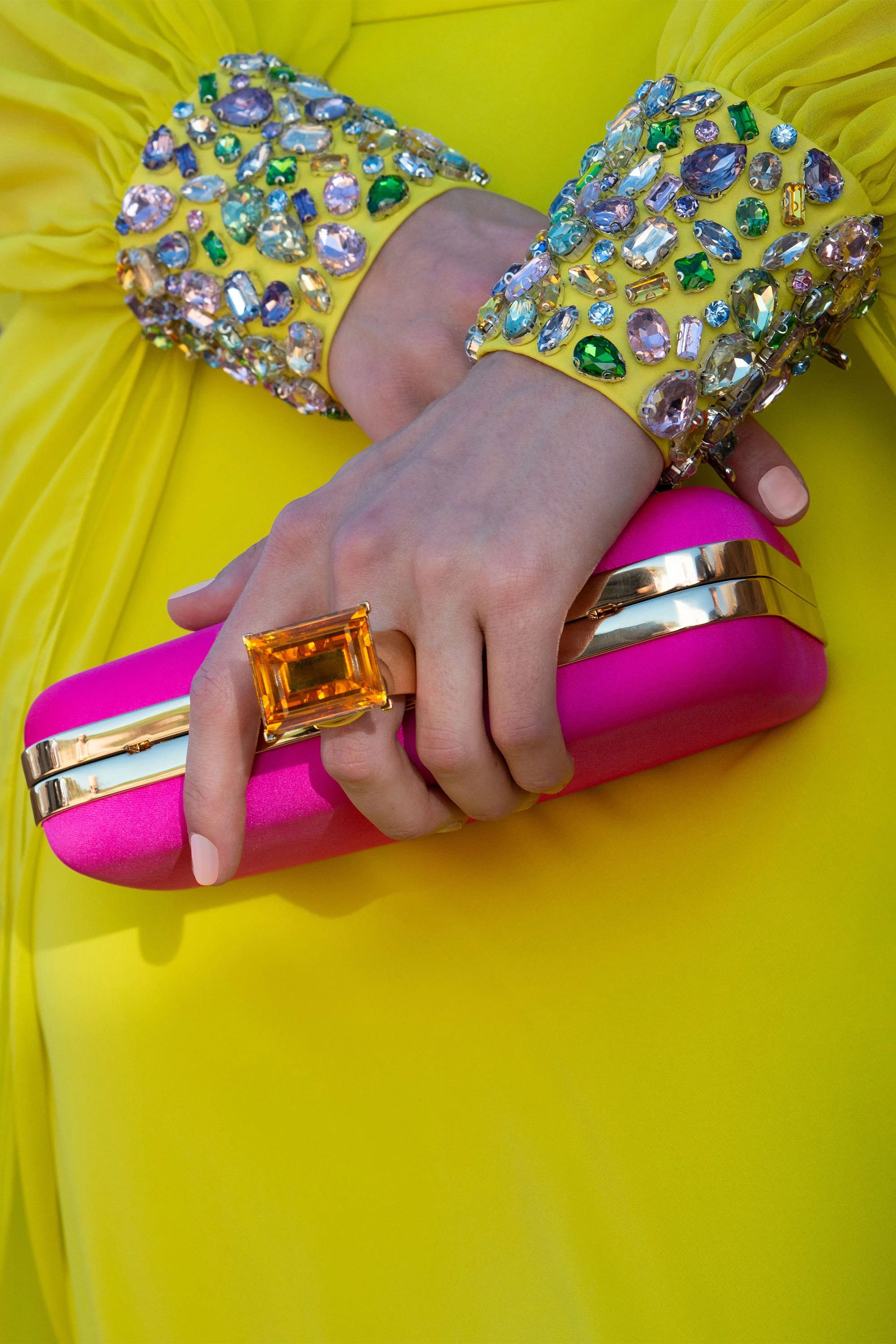 On the Rocks Clutch - Cerise - Image 3