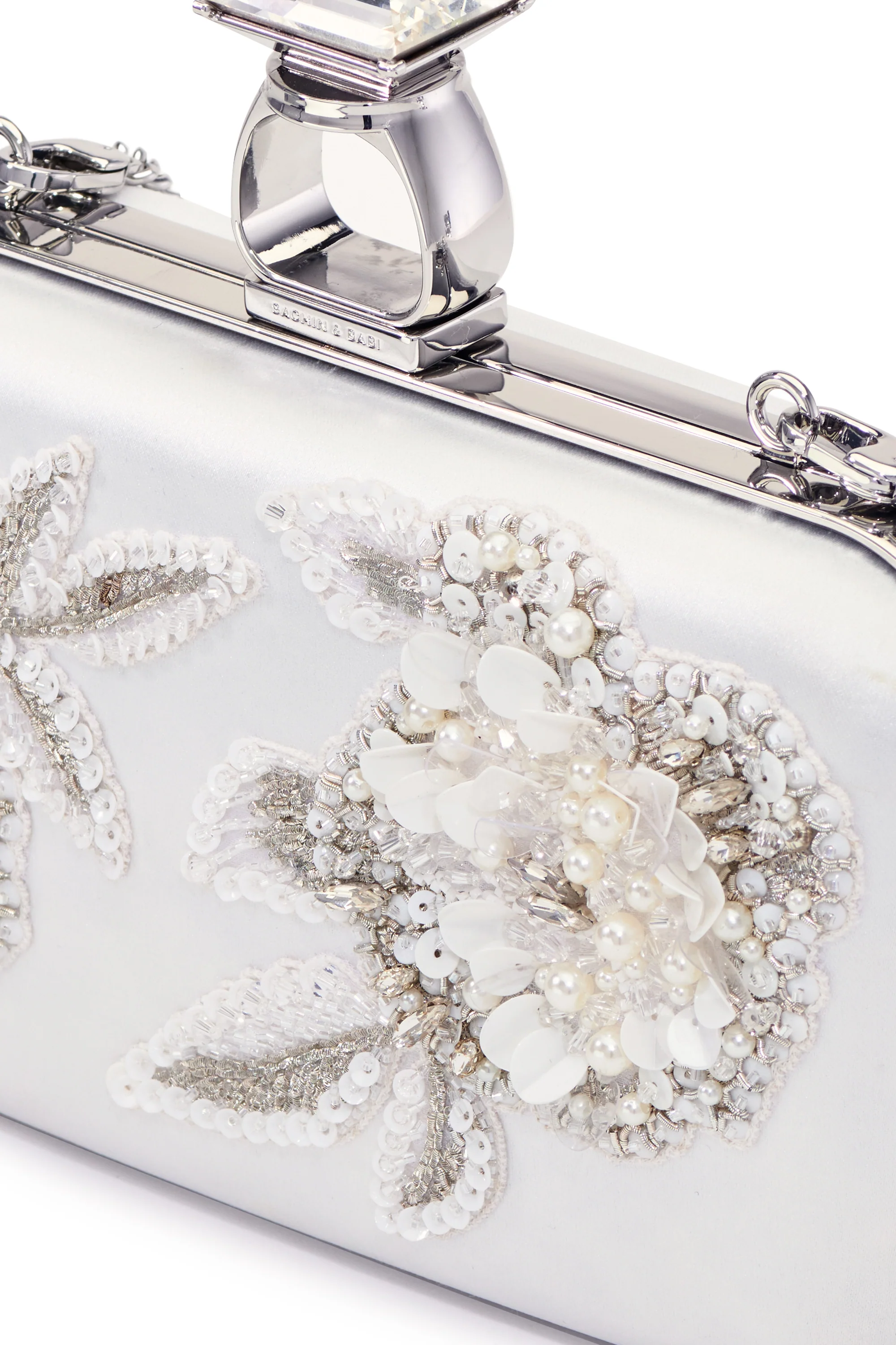 Embellished On The Rocks Clutch - Off White - Image 3
