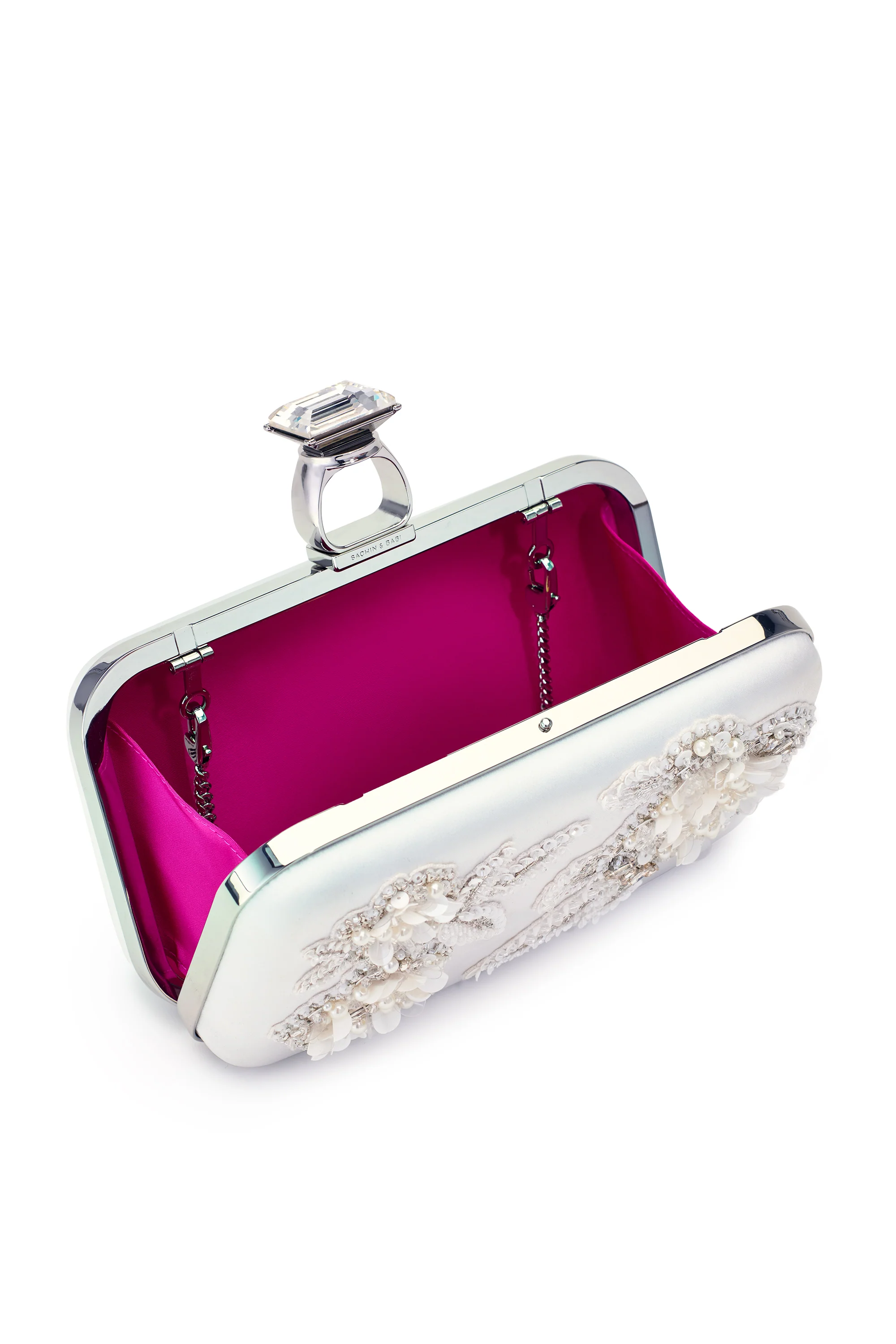 Embellished On The Rocks Clutch - Off White - Image 5