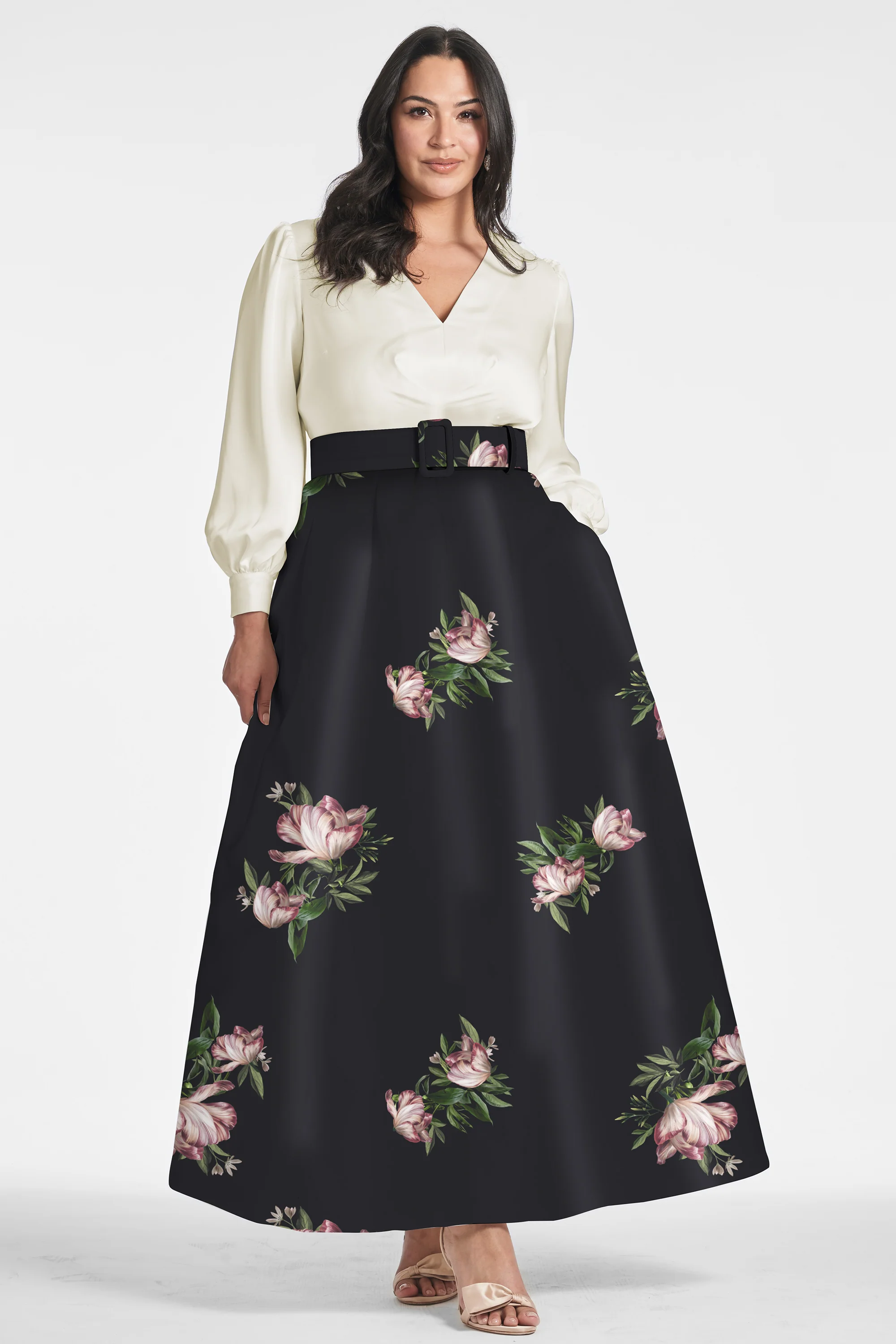 Zoe Gown - Ivory/Noir Blossom - Image 5