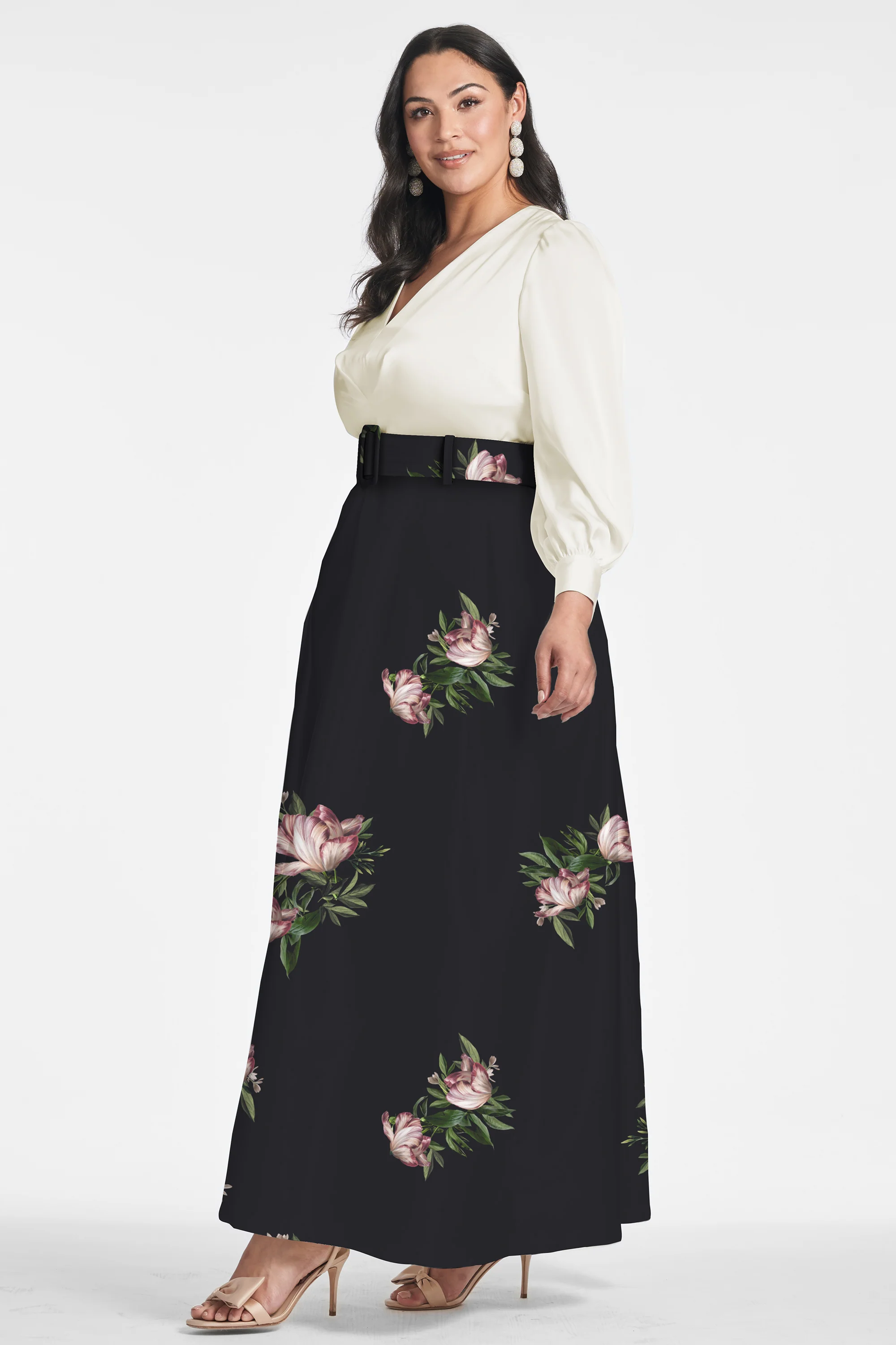 Zoe Gown - Ivory/Noir Blossom - Image 6