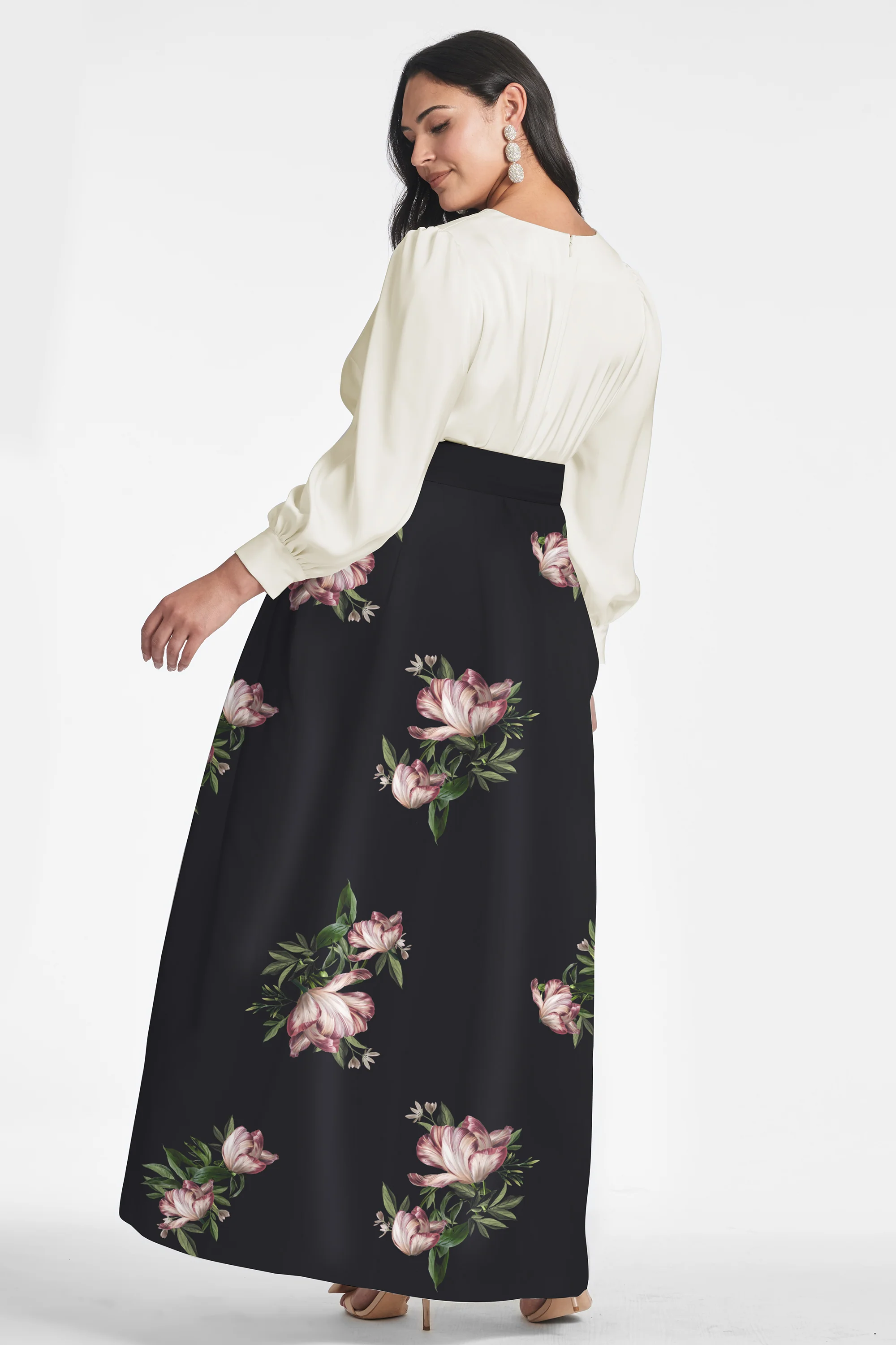 Zoe Gown - Ivory/Noir Blossom - Image 7
